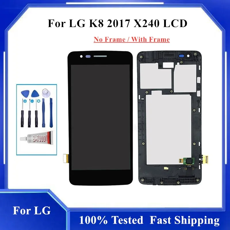 

ЖК-дисплей диагональю 5,0 дюйма и рамкой для LG K8 100% X240