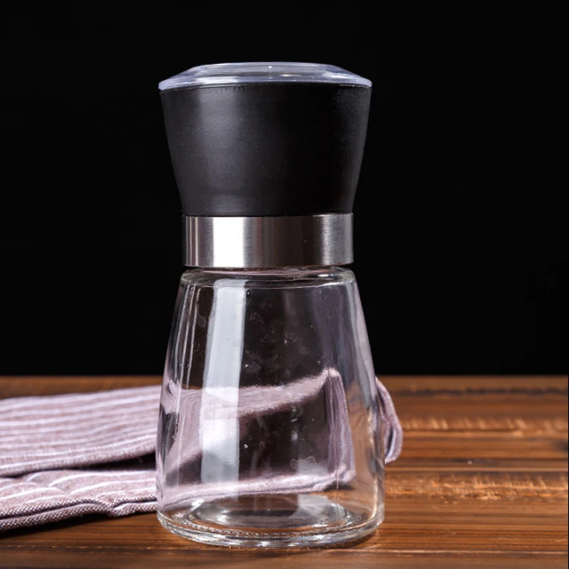 1Pc Pepper Mill Grinder Glass Salt Grinding Bottle Manual Seasoning Herb Spice Muller Jar Kitchen Accessories | Дом и сад
