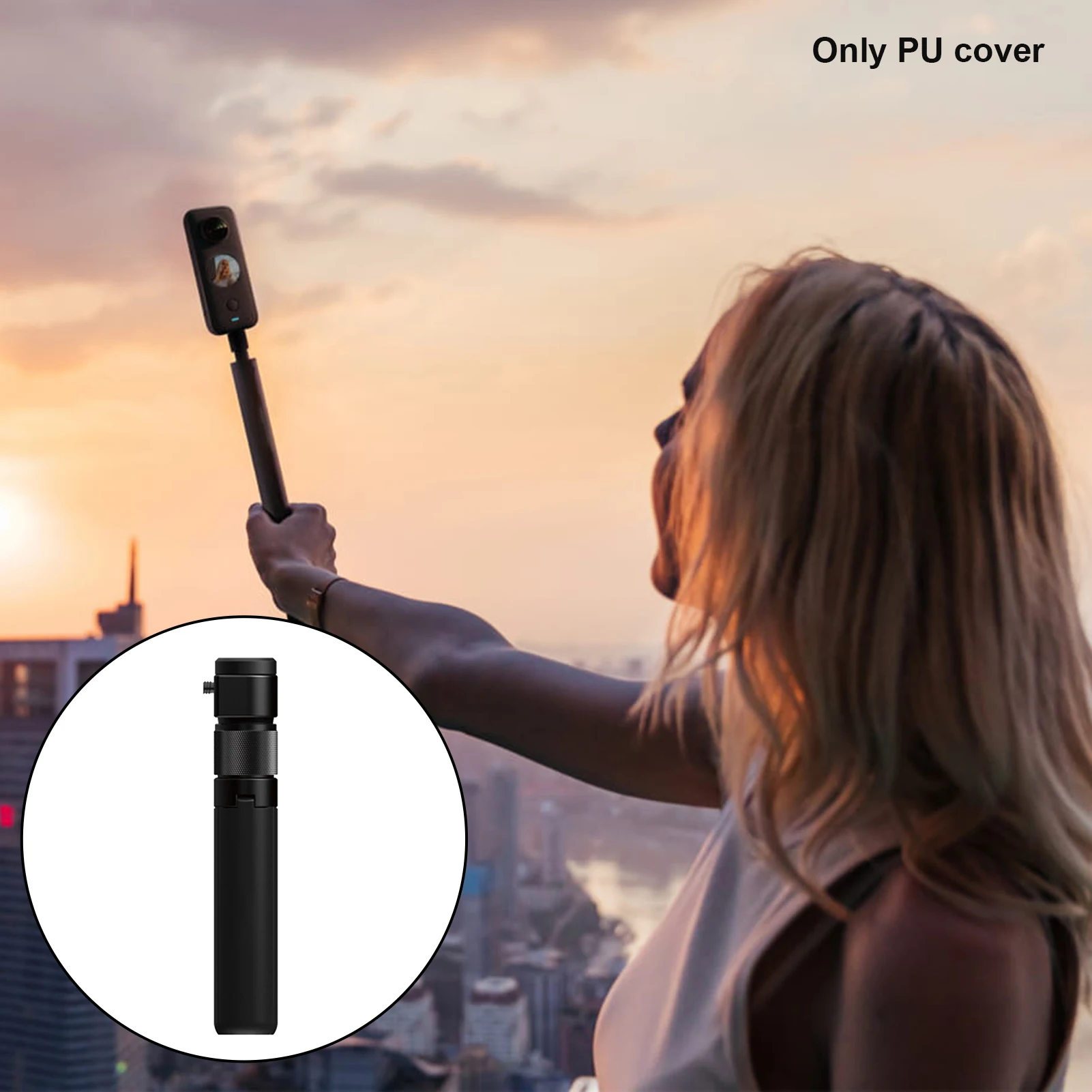 

Ergonomic Selfie Stick Aluminium Alloy Handle Replacement Part With Tripod Portable Extendable Mini Fit For Insta360 One #920