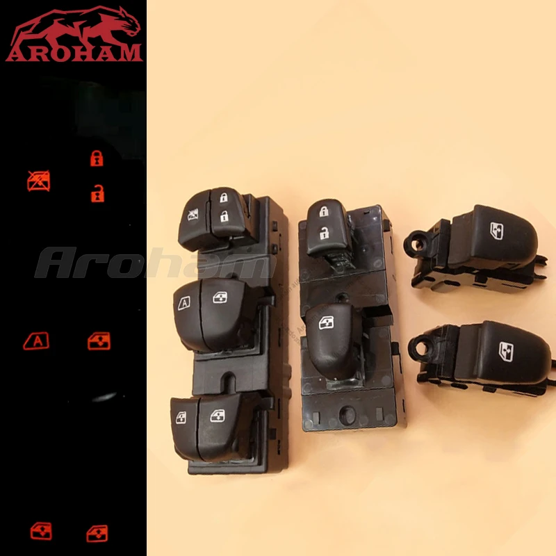 7 светодиодных оранжевых ламп автоматический выключатель окна питания для Nissan