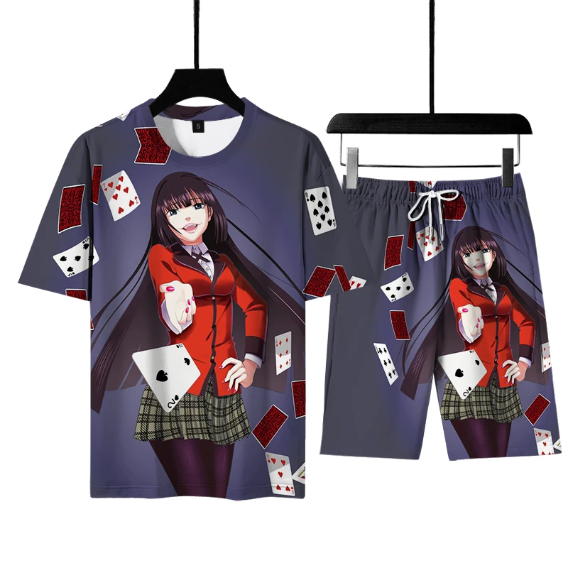 

2021 summer fashion boutique sports men's T-shirt leisure new high quality men's cartoon character kakegurui