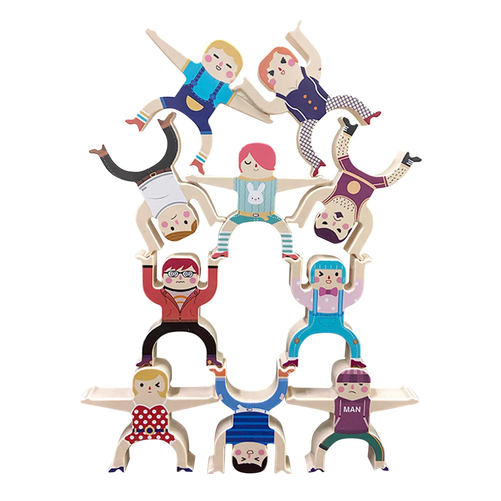 

Hercules Acrobatic Troupe Villain Children Puzzle DIY Building Blocks Stacking Balance Parent-child Interactive Kids Toy