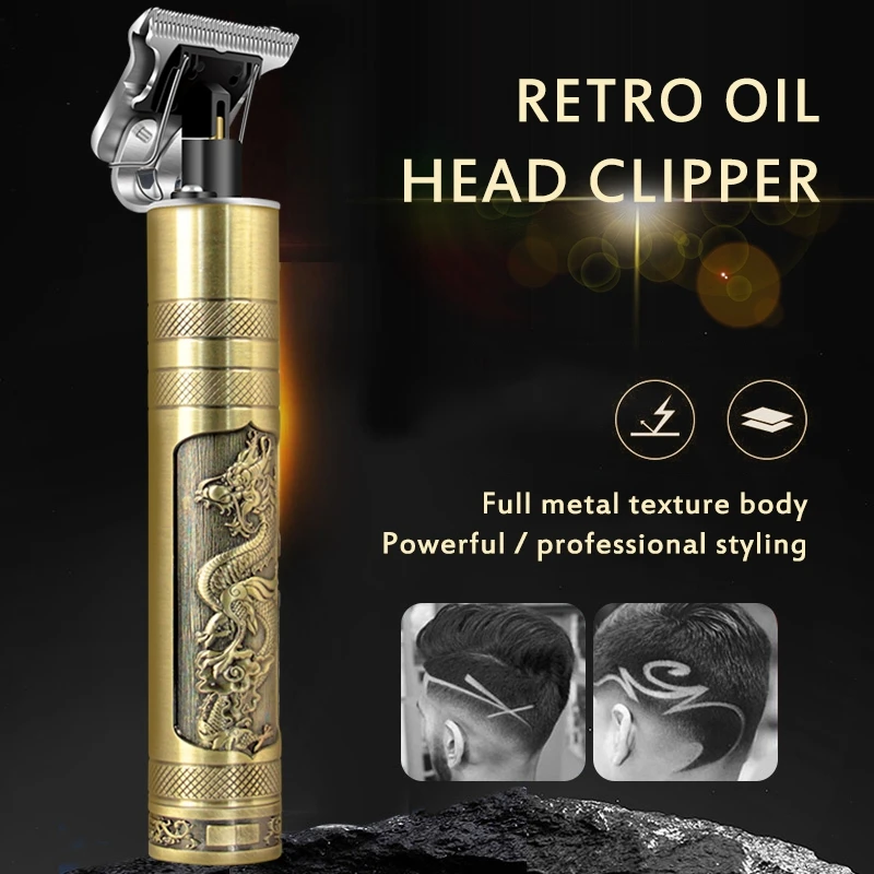 T9 Dragon Phoenix Hair Clipper Electric Oil Head Cut Knife Full Metal Copper Tube Push | Бытовая техника
