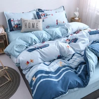 cartoon bedding set printed bed linen sheet bear cub duvet cover 240x220 single double queen king quilt covers sets bedclothes