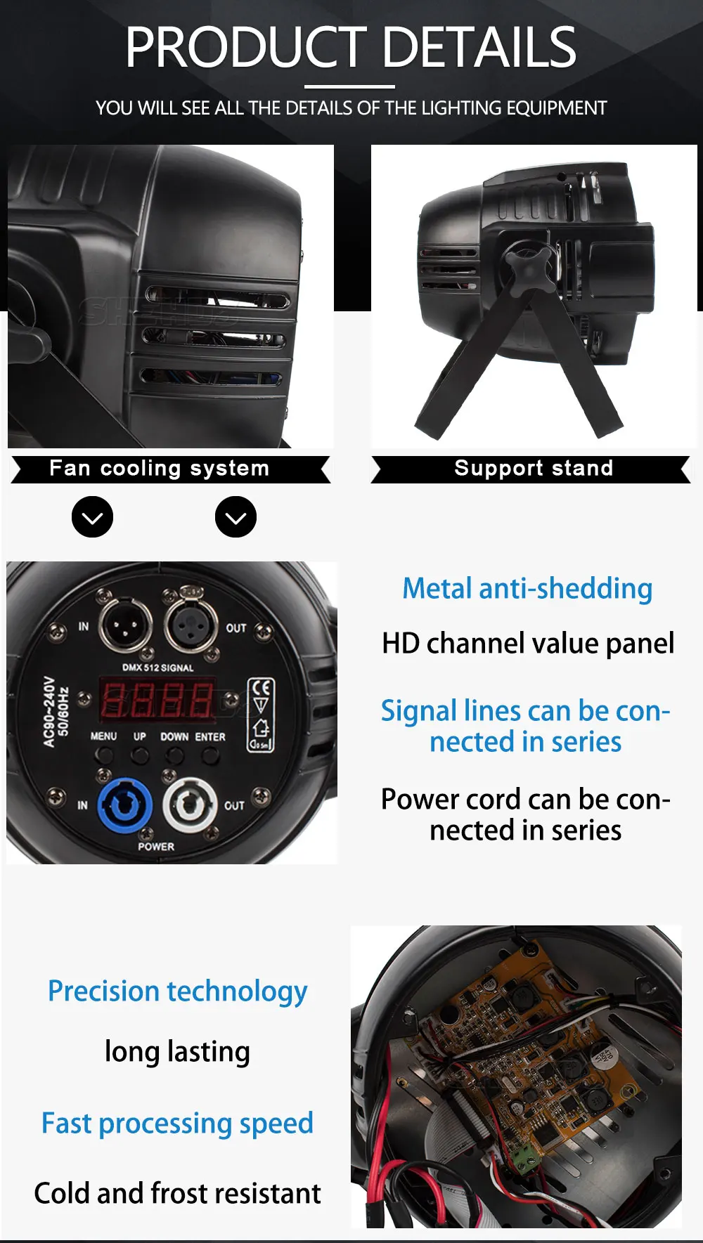 18x18W RGBWA+UV 6in1 LED Par Light Outdoor Zoom Par Can Zoom Led Par Light For Birthday Party Wedding Dj Disco Dance Floor Clubs