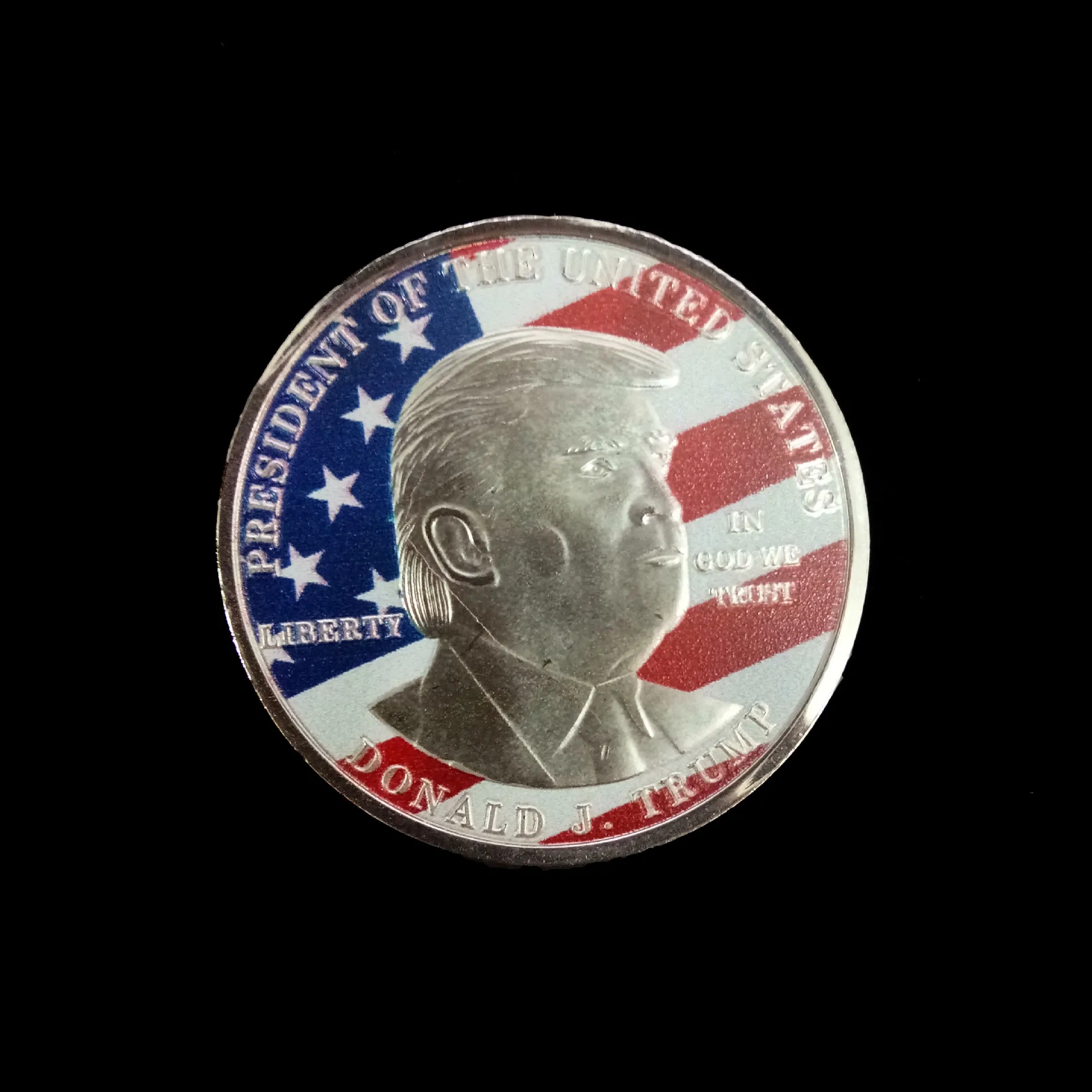 

U.S. Presidential Trump Color Paint Commemorative Coin Gold Coins Silver Coins Challenge Coin Coins Collectibles #10