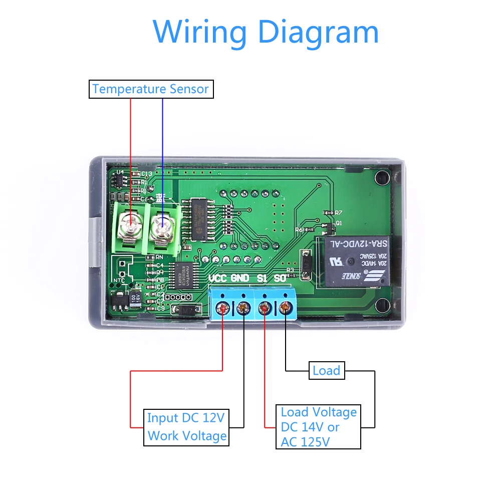Термометр термопары K-type со светодиодный ным дисплеем -60 ~ 500 градусов Цельсия DC 12 В