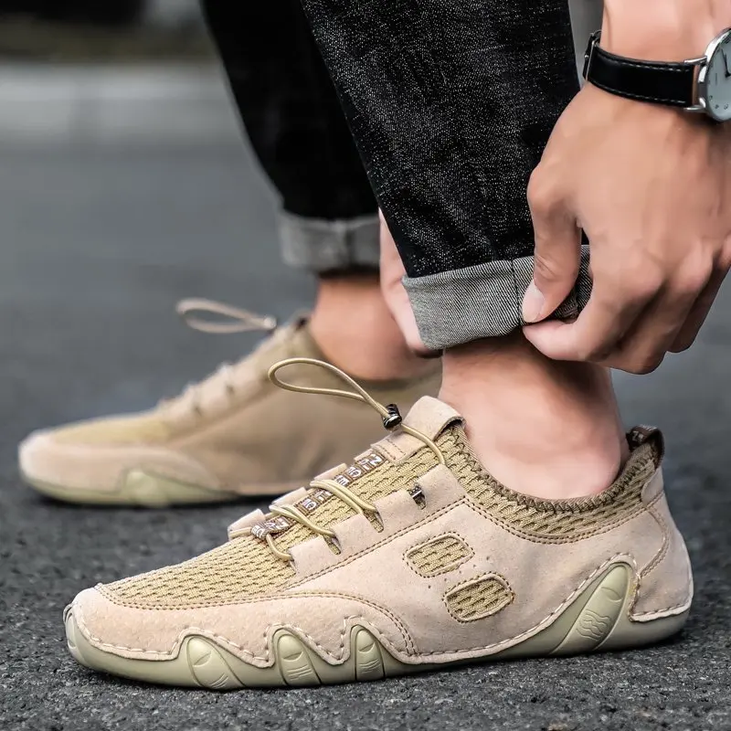 Мужские лоферы брендовые Летние повседневные туфли водонепроницаемые Мокасины