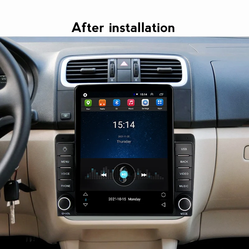 2 + 32G 9 5 дюймов Tesla стиль экран автомобиля Радио Видео плеер для Skoda Fabia 2007-2014 авто