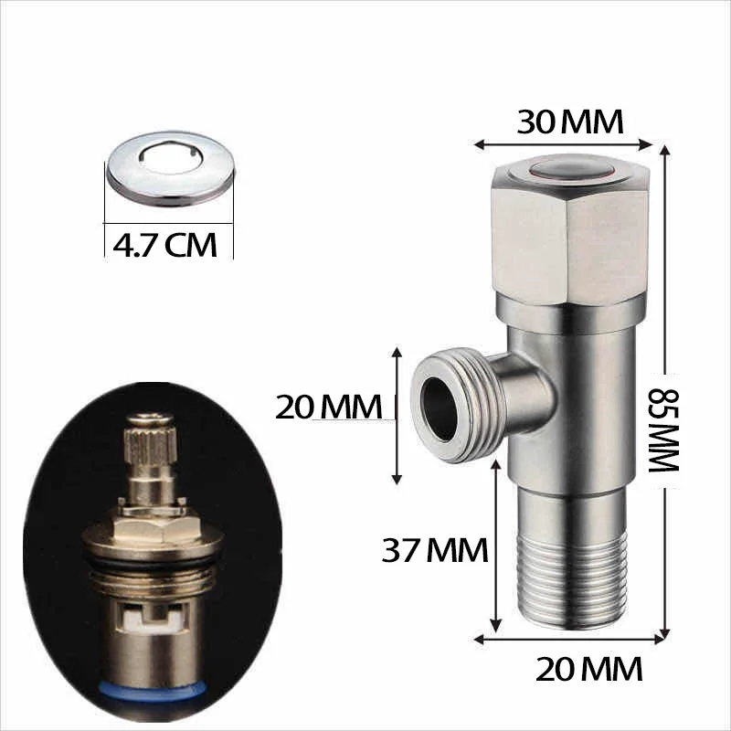 

Stainless Steel Basin Angle Valve High Quality Material Corrosion Resistance, Suitable For Hot And Cold Water One In Two Out
