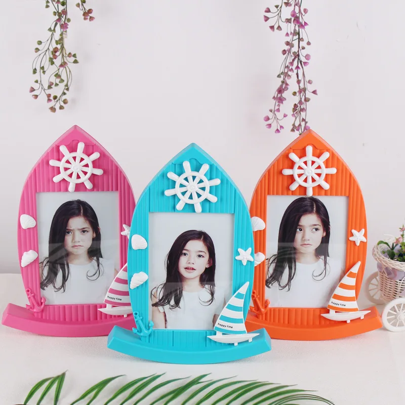 

7 inch creative sailing baby children cartoon photo frame gift gift wholesale photo frame boutique