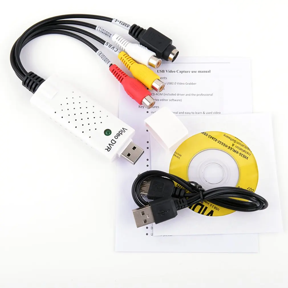Адаптер захвата видео USB 2 0 чипсет U TV 007 ТВ DVD VHS адаптер аудио S-видео конвертер с