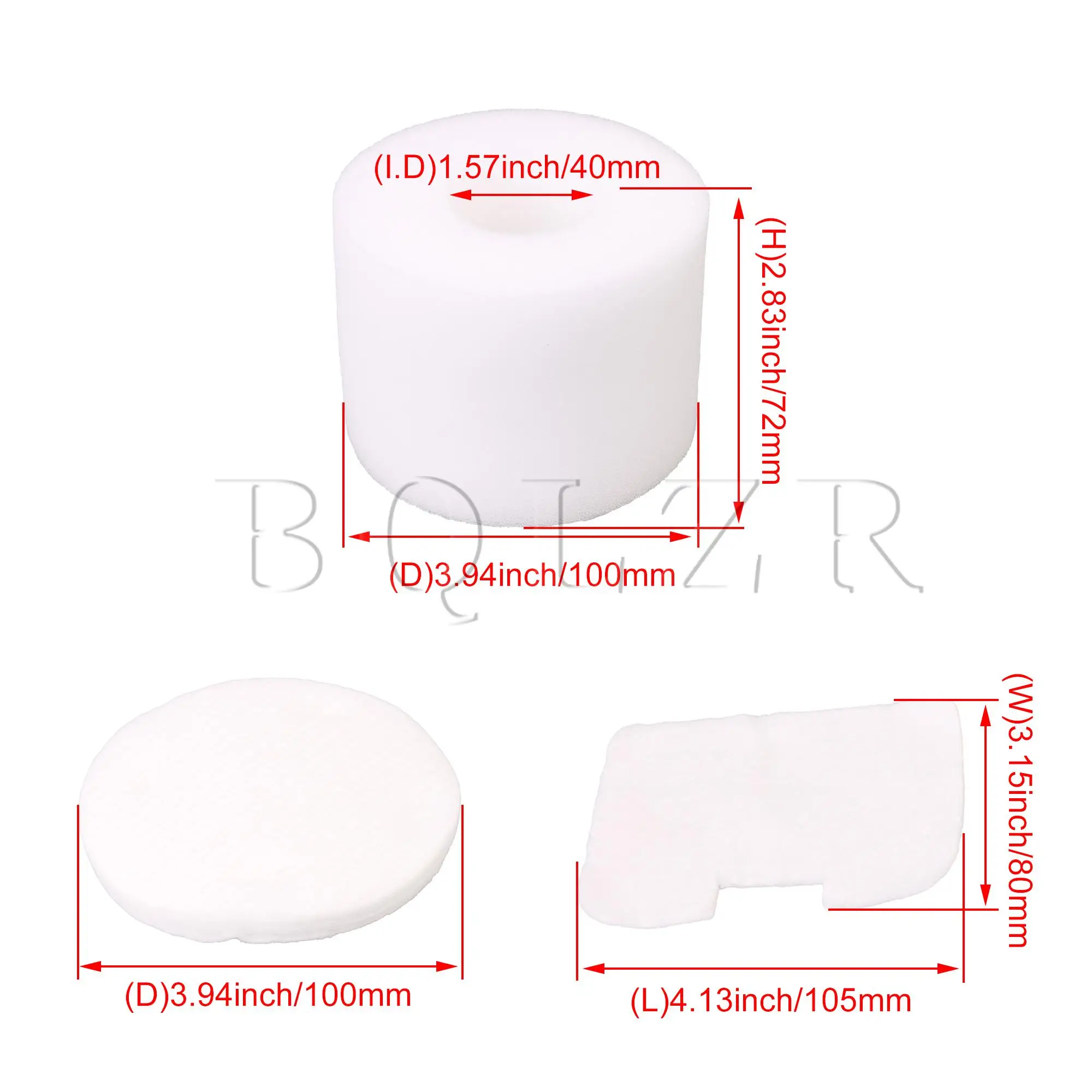 

BQLZR Thick Felt Filters Kit Replacement for Shark Navigator Deluxe XFF36
