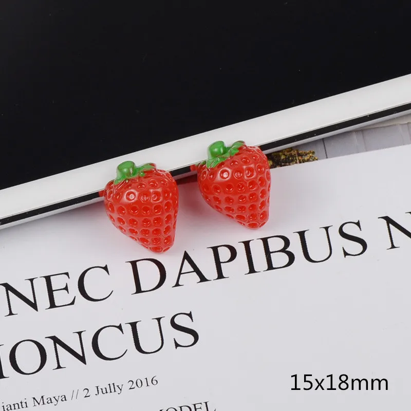 Strawberry M 10/20/30 шт клубника/вишня плоская полимерная DIY рукоделия Скрап защитный чехол для телефона Декор материалы аксессуары для волос - Цвет: Strawberry M