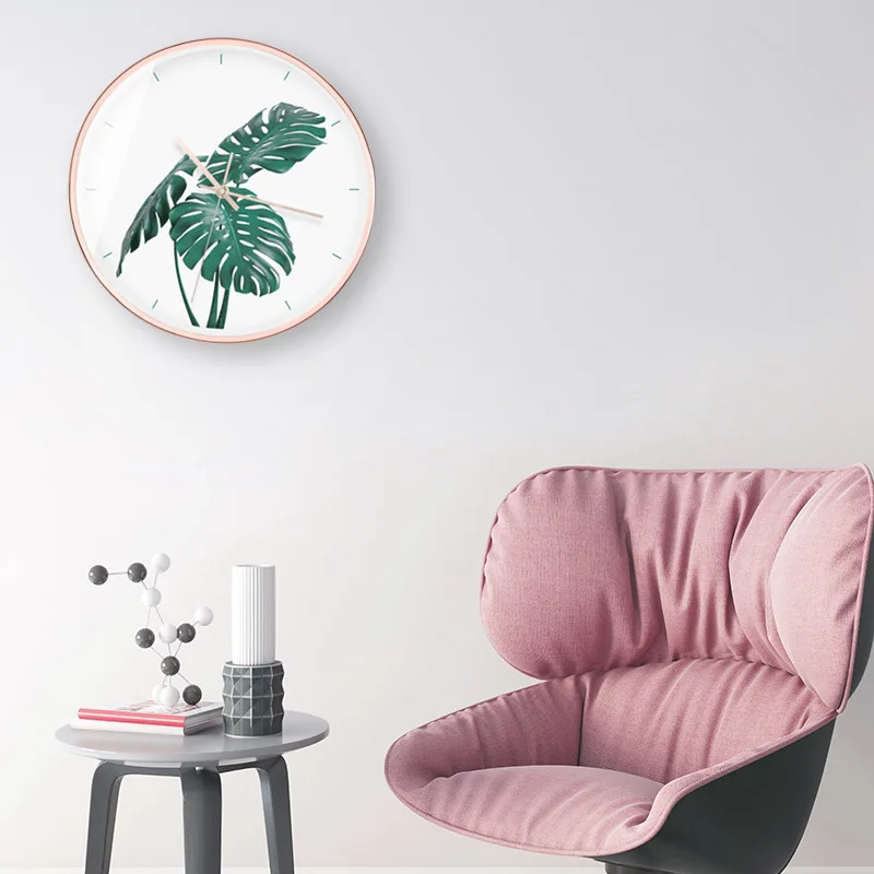 Зеленые настенные часы в скандинавском стиле креативные Современные Простые