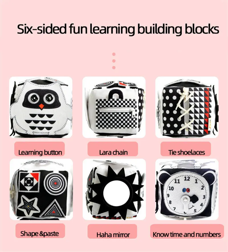От 0 до 24 месяцев детские ранние образовательные игрушки погремушки куб