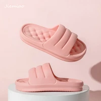 jiemiao 2021 new comfortable slippers for men and women home comfortable 3 5cm thick sole ladies slippers non slip eva indoor