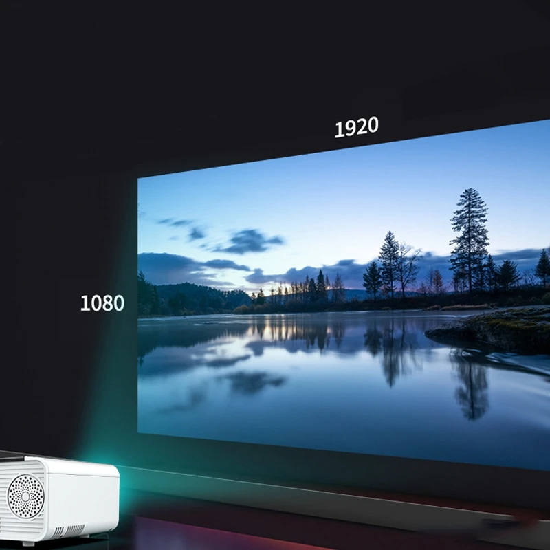 

G86 Projector Portable Projector Home HD 1080P Wireless Projector Smart Office Teaching WiFi Projector (EU Plug)