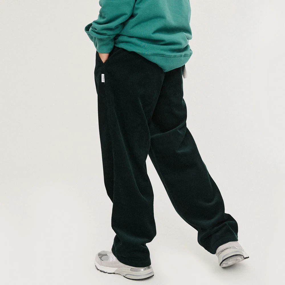 Вельветовые однотонные брюки с карманами карго мужские винтажные шаровары