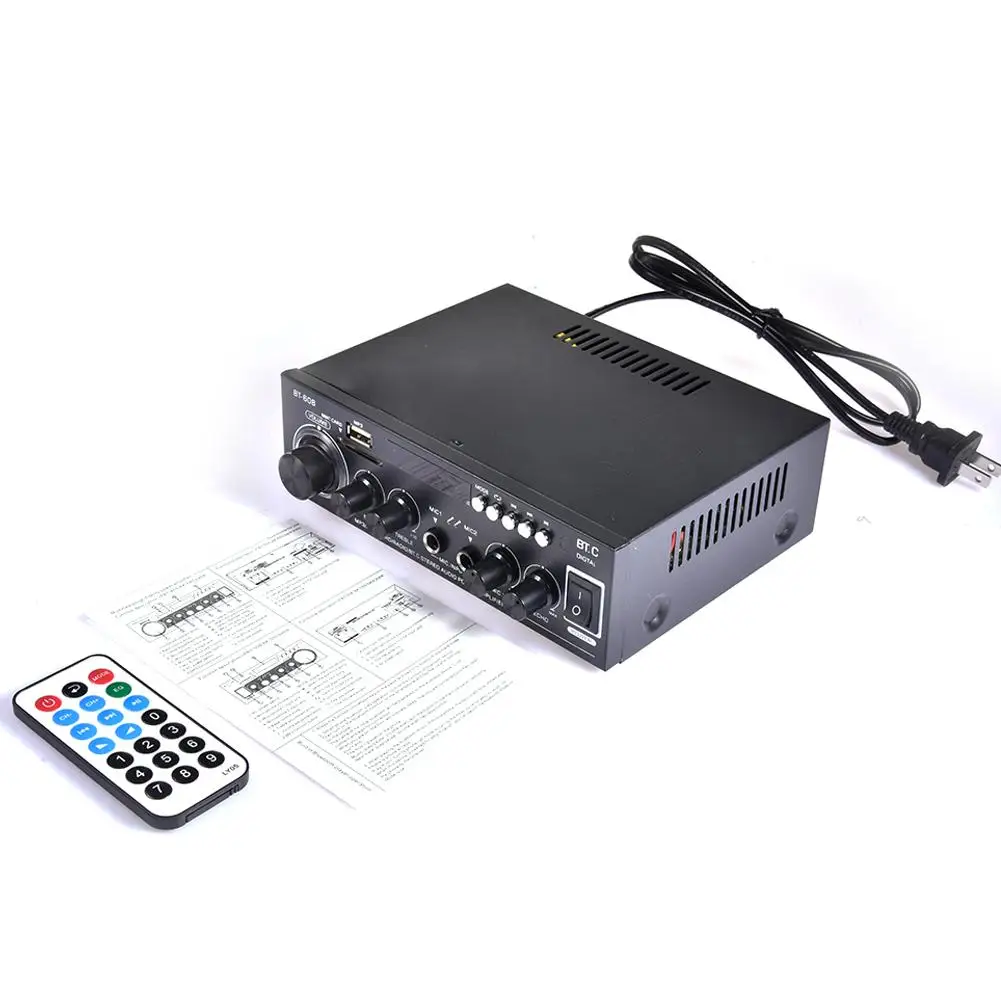 12 В 220 400 Вт Bluetooth стерео усилитель звука для автомобиля дома HiFi музыка USB FM радио