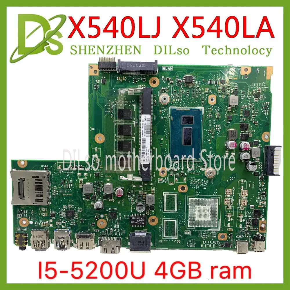 KEFU X540LJ для ASUS X540L F540L 4G RAM I5 5200U материнская плата ноутбука REV2.1 тест перед отправкой