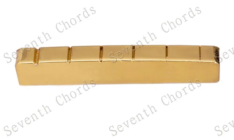 6 string geschlitzte messing mutter für lp elektrische gitarre größe 43x6x8 75mm oder 42x6x8 75mm für wählen free global s