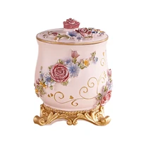 household cotton box european rose cotton pad storage box personality creative fashion with lid toothpick holder new weddin