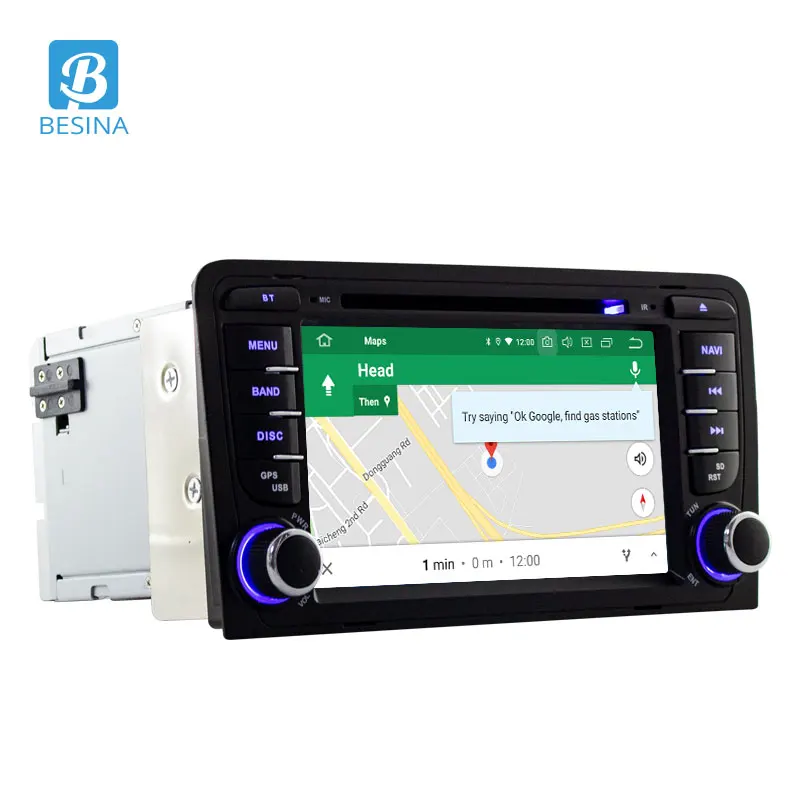 Besina 2 Din автомобильное радио Android 10 0 автомобильный dvd-плеер для AUDI A3 S3 2002-2011 GPS Navi