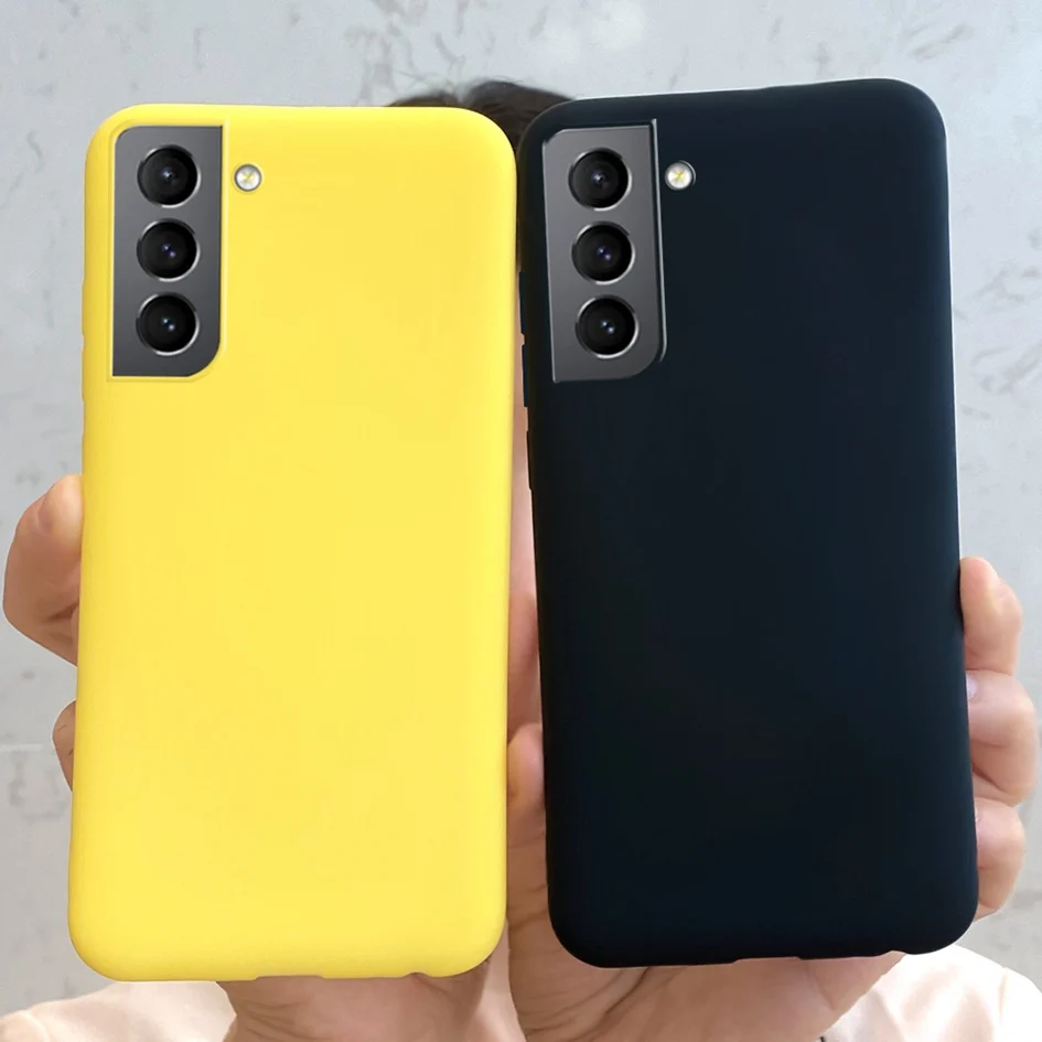 Для Samsung Galaxy S21 + S21Plus 5G чехол яркого желтого черного цвета Мягкие чехлы для