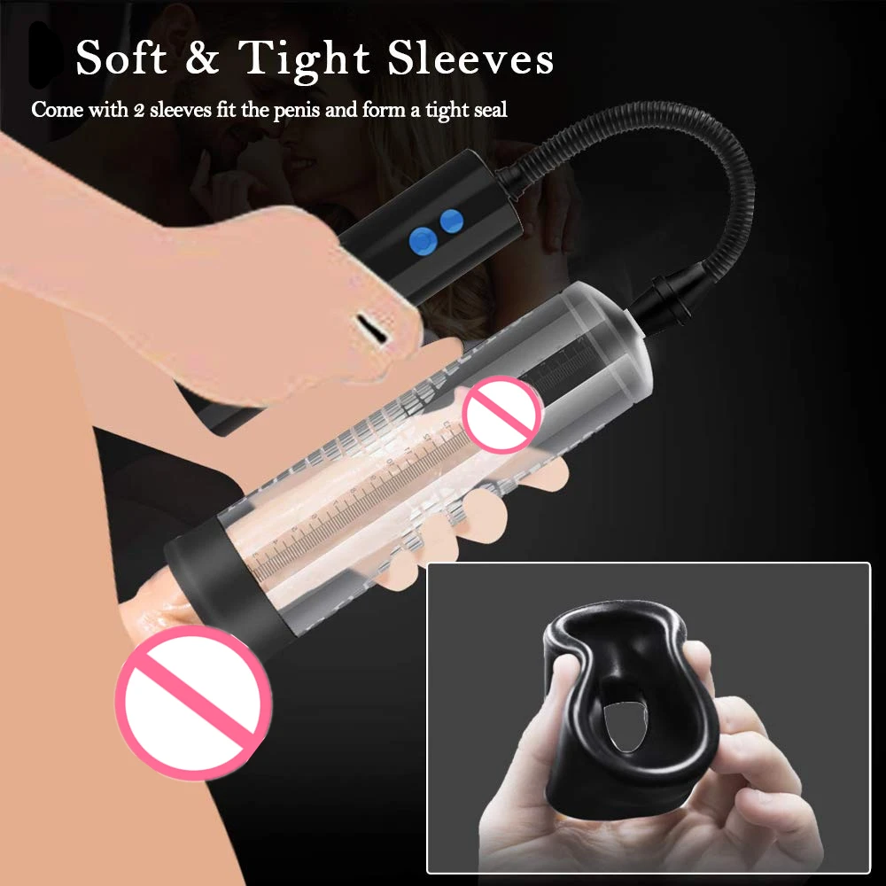 Электрический насос для пениса USB Перезаряжаемый автоматический вакуумный