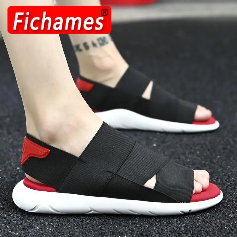 Мужские сандалии в римском стиле Нескользящие дышащие Повседневная пляжная