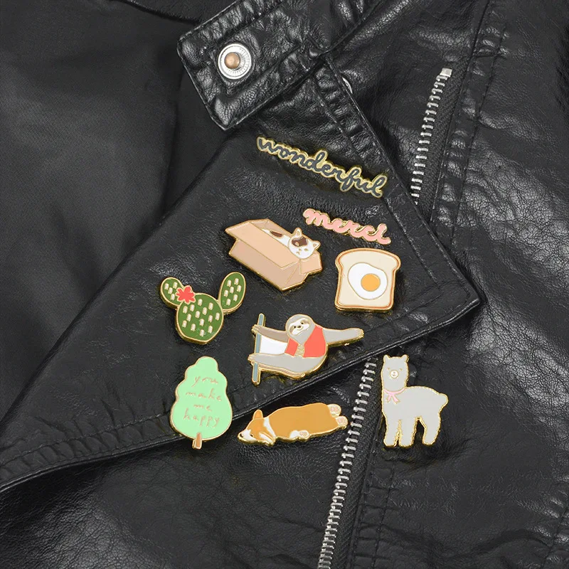 Оригинальная мультяшная сказочная городская брошь в виде хлеба кактуса тостов