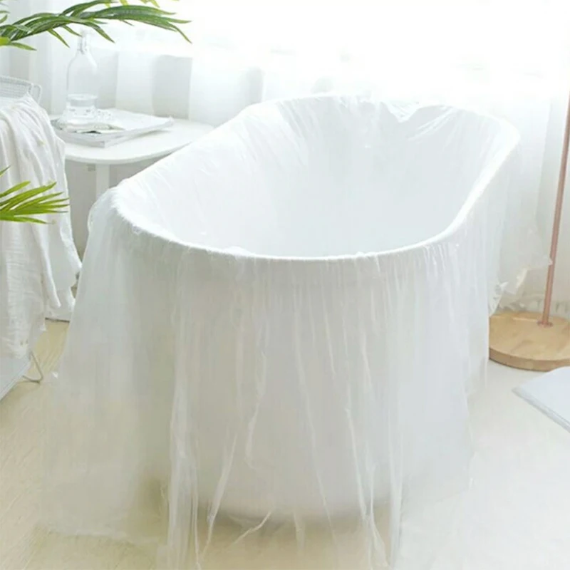 

Утолщенная одноразовая Сумка для ванны 10 шт., прозрачная пленка для домашнего декора, для всей семьи, гостиницы, для здоровья, для ванной ком...