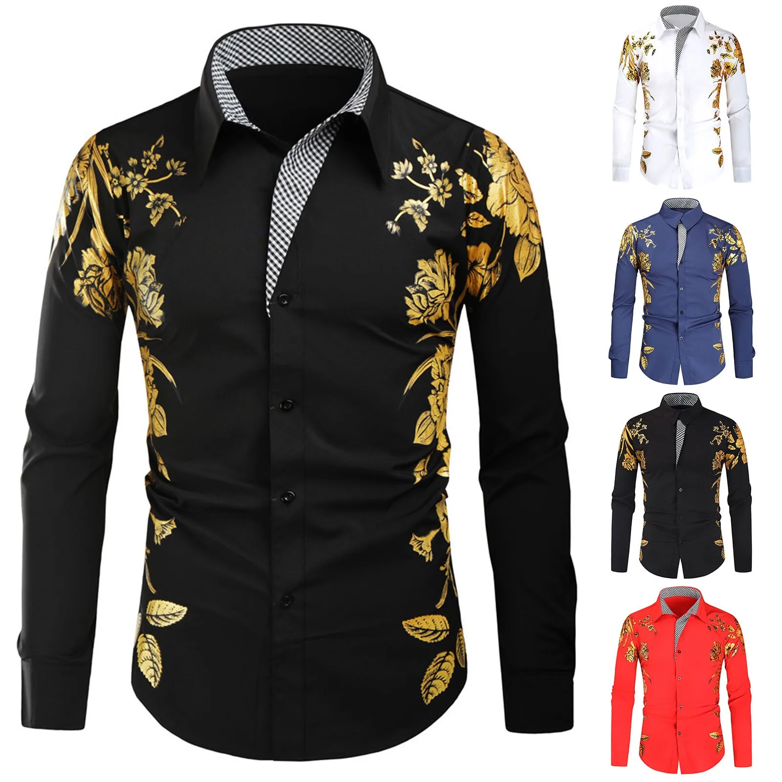 

Рубашка мужская с длинным рукавом, Осень-зима, 2021