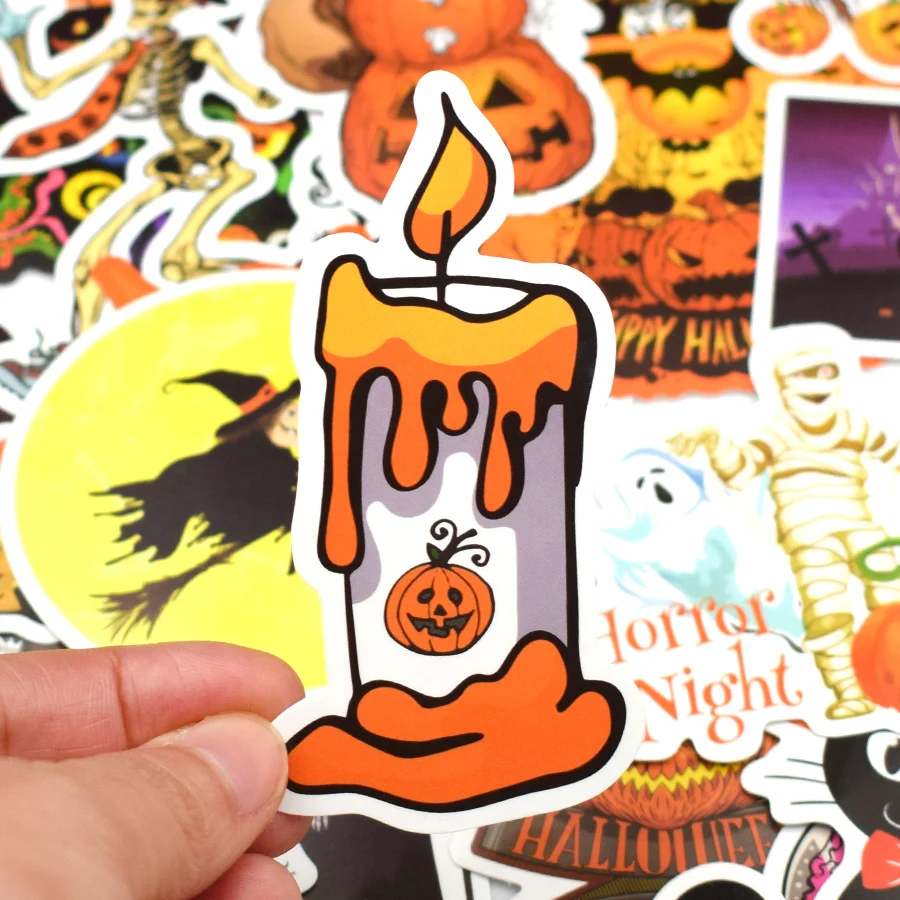 50 шт. и надписью &quotHappy Halloween&quot Стикеры s ужас Бат Ghost демон Наклейка украшения
