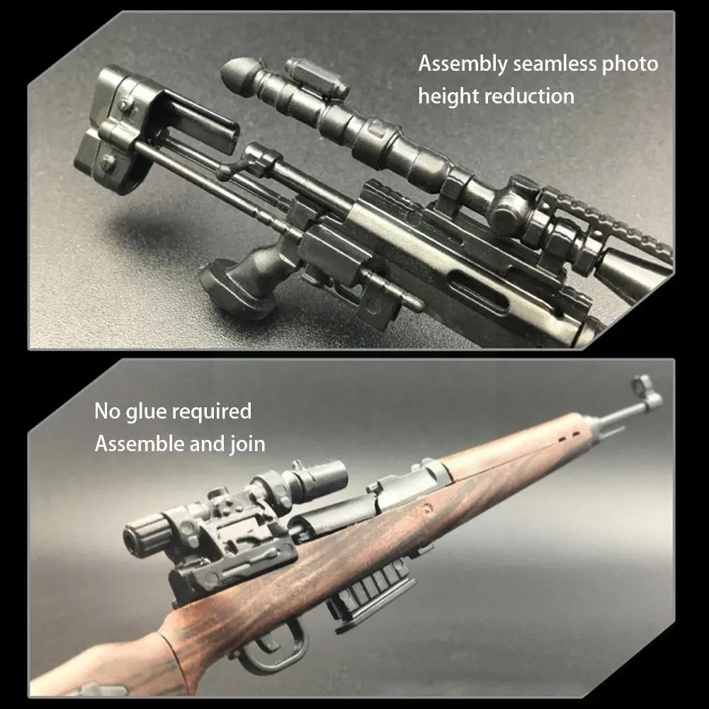 

4D Assembled Model 1: 6 Fake Weapons Collection Gum Military Toys Model Model Children's W6L8