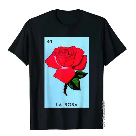 Футболка La Rosa с лотерейным подарком, мексиканская лотерея, футболка с надписью La Rosa, хлопковые готические топы, футболки, милые мужские топы, обычные футболки