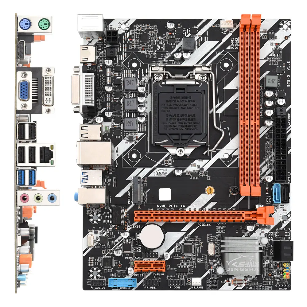 Billig B75G LGA 1155 Motherboard B75 Combo Kit Set Mit Intel Core I5 3570 CPU HDMI USB 3,0 DVI Für Gaming Motherboards Combo