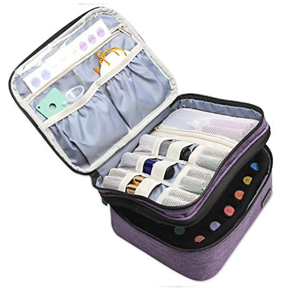 

30 Grids Essential Oil Storage Bag 5-30Ml Bottle Essential Oil Storage Box With Roller Home Organizer