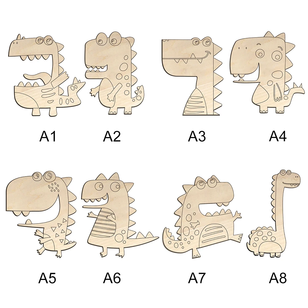 Ручная роспись животных формы живопись DIY деревянные граффити настольные