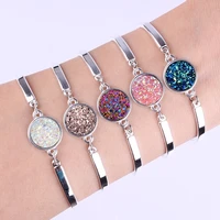 crystal bracelet diamond geometry bracelet wristband adjustable ankle for women metal chain bracelet jewelry gift