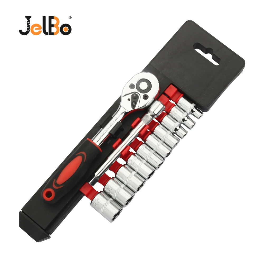 JelBo 1/4 12 шт. Трещоточный ключ набор различных спецификаций для велосипедов мотоциклов заводской ремонт