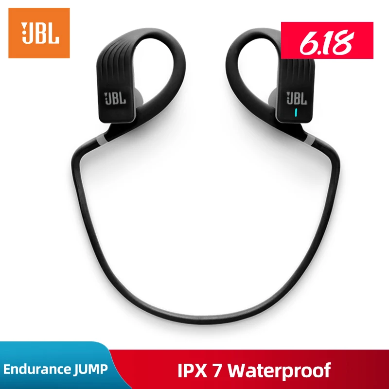 Спортивные беспроводные Bluetooth наушники JBL Endurance Jump водонепроницаемые IPX7 с