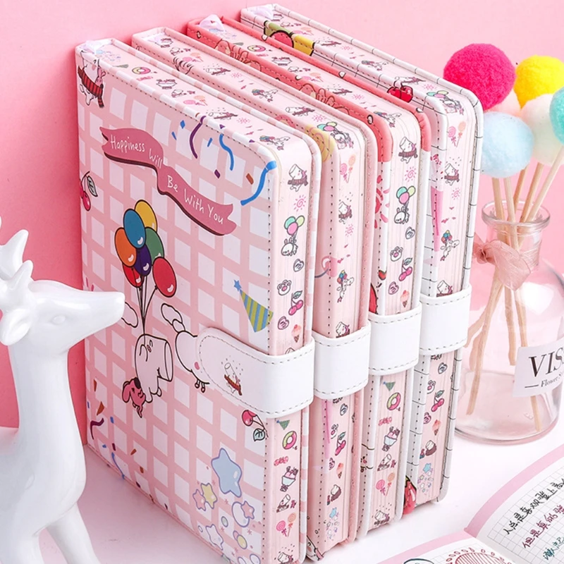 

Cute Girl Journal Notebook Diary Planner Colorful Page PU Cover for students MOLB