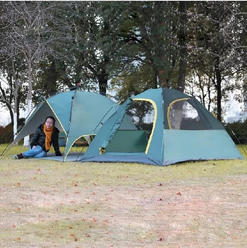 Двухслойная туристическая палатка на 3 4 человек автоматическое большое
