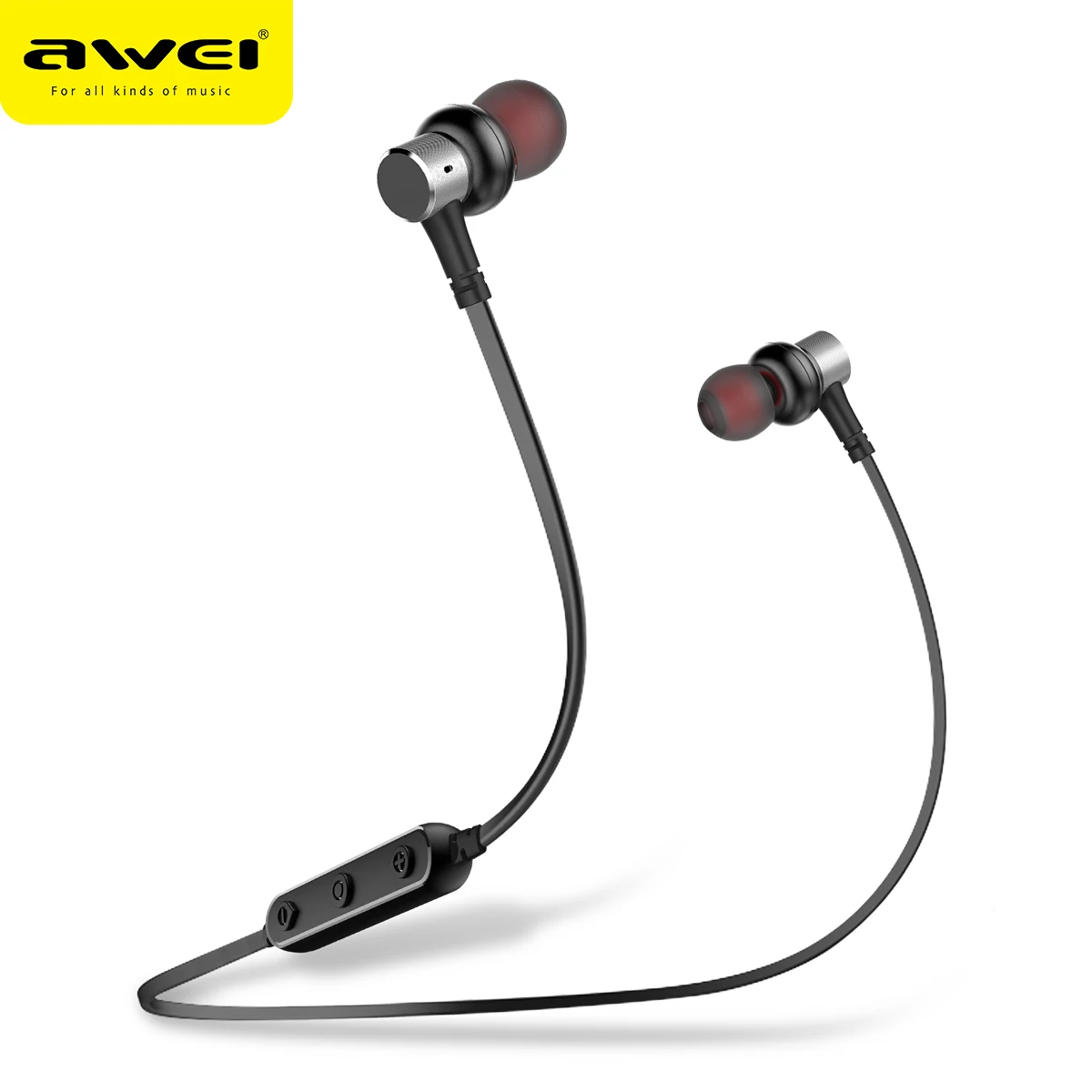 Awei B923BL Bluetooth-совместимые беспроводные наушники-вкладыши с шейным ободом для