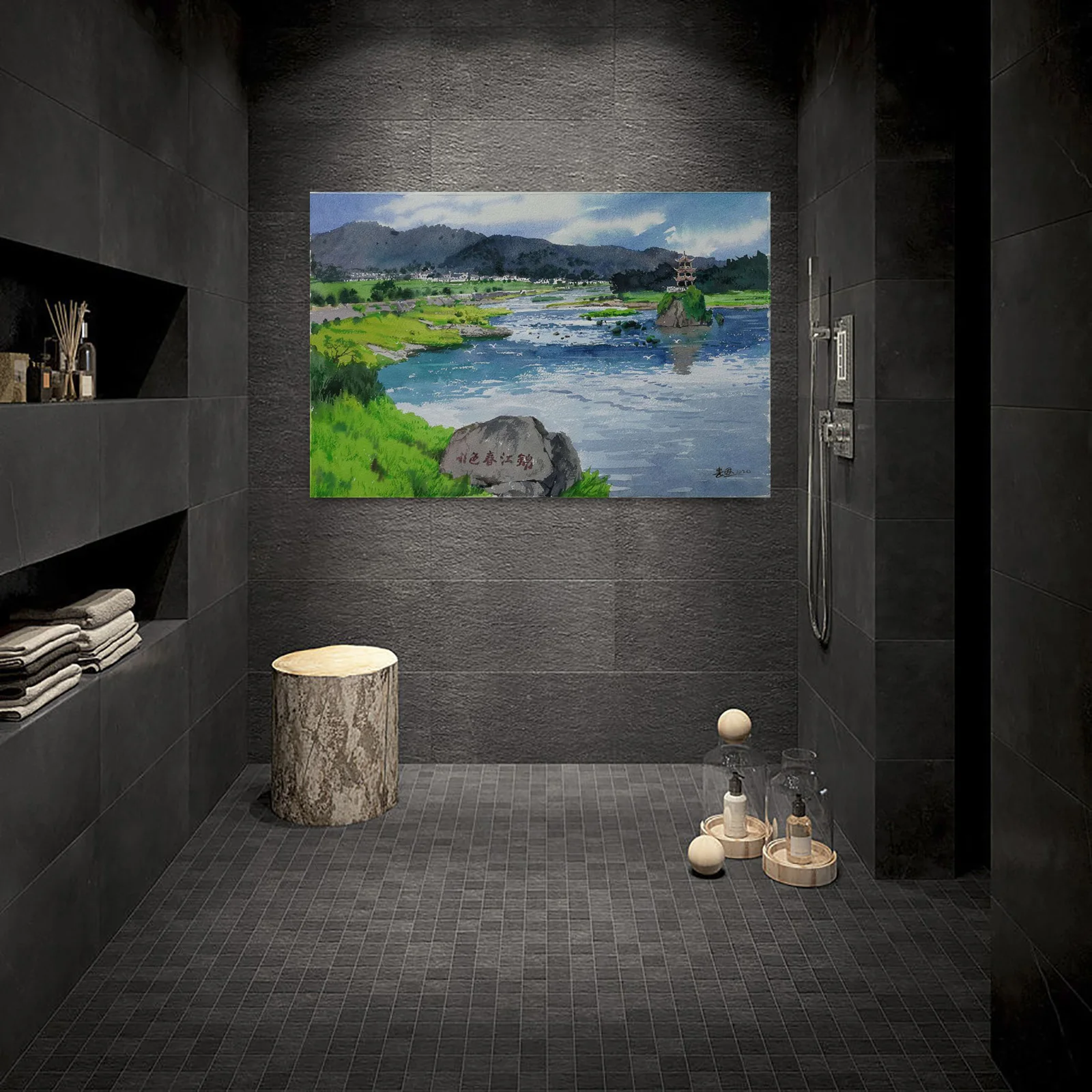 

One Painting InA Day Chen Chunen's Original WatercolorLandscape PaintingLivingRoom Hanging Painting