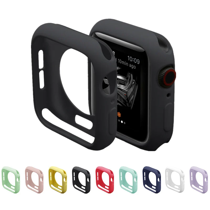 Часы чехол для Apple Watch версии 44/42/40/38 мм крышка осень сопротивление силиконовый