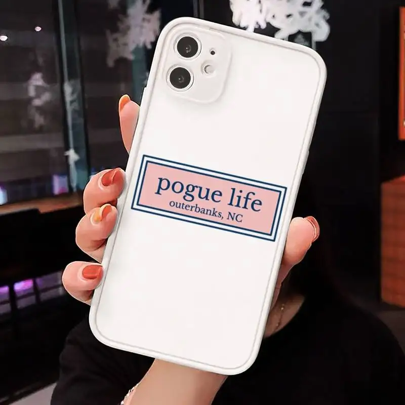 

Outer Banks-Livin' The Pogue Life Phone Case Matte Transparent for iPhone 7 8 11 12 s mini pro X XS XR MAX Plus cover funda
