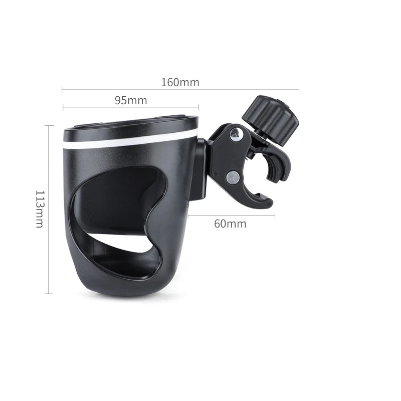 

Quality Stroller Cup Holder Rack Bottle Universal 360 Rotatable Cup Holder for Milk Bottle Cart Pram Stroller Accessories